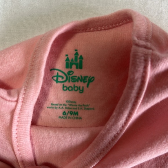 Disney - Winnie the Pooh - Pink Long Sleeve Kids Shirt - Picture 3 of 3
